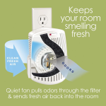 【PoPoLitter】Plug-Mount Odor Eliminator with Carbon Filter + Scent Cartridge, Common Household-Tobacco, Pet, Bathroom, Trash, On/Off Fan 【PoPoLitter】Plug-Mount Odor Eliminator with Carbon Filter + Scent Cartridge, Common Household-Tobacco, Pet, Bathroom, Trash, On/Off Fan